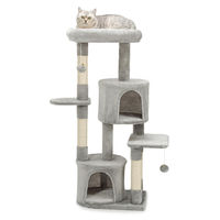 Produktbild von Dripio Kratzbaum für Katzen aus Sisal und Plüsch in Hellgrau 115 cm