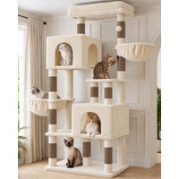 Produktbild von Dripio Kratzbaum für Katzen in Beige mit 170 cm Höhe und Spielzeug
