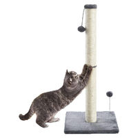 Produktbild von Dripio Kratzbaum für Katzen in Grau mit Sisal-Stamm und Hängeball 79 cm