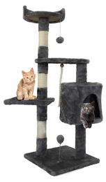 Dripio Kratzbaum für Katzen mit 3 Ebenen in Grau 40x40x112 cm – Bild 1 von 1
