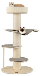Dripio Kratzbaum für Katzen mit 4 Etagen, Hängematte und Sisalstamm 14,5 cm, 120 cm hoch – Bild 1 von 1