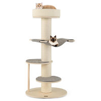Produktbild von Dripio Kratzbaum für Katzen mit 4 Etagen, Hängematte und Sisalstamm 14,5 cm, 120 cm hoch