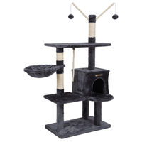 Produktbild von Dripio Kratzbaum für Katzen mit Höhle, Liegemulde und Spielsisal in Grau, 134 cm