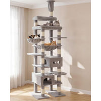 Produktbild von Dripio Kratzbaum Hellgrau mit Spielzeug 135 cm hoch