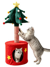 Dripio Kratzbaum in Tannenbaumform mit Sisalstamm und Katzenhöhle für Katzen – Bild 1 von 1