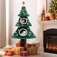Produktbild von Dripio Kratzbaum in Weihnachtsbaumform mit Katzenhaus 132 cm Grün