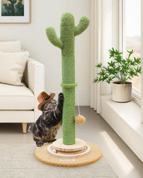 Dripio Kratzbaum Kaktus für Katzen in Grün mit Spielzeug und Sisal 80 cm – Bild 1 von 1