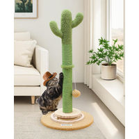 Produktbild von Dripio Kratzbaum Kaktus für Katzen in Grün mit Spielzeug und Sisal 80 cm