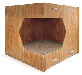 Dripio Kratzbaum Loft für Katzen aus Holz und Pappe 40x40x35 cm – Bild 1 von 1