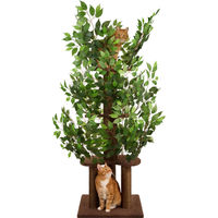 Produktbild von Dripio Kratzbaum mit Blättern in Braun mit 4 Ebenen und 3 Säulen 160 cm