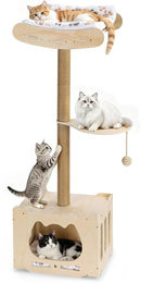 Dripio Kratzbaum mit Fenstersitz aus Sisal in Beige 116 cm – Bild 1 von 1