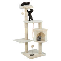 Produktbild von Dripio Kratzbaum mit Plüschbällen und Sisalseil in Beige/Weiß 112 cm