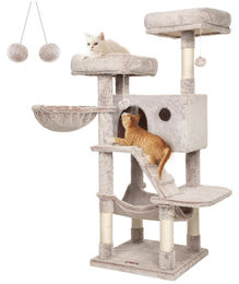 Dripio Kratzbaum mit Plüschbezug für große Katzen 135 cm hoch – Bild 1 von 1