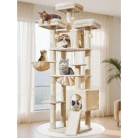 Produktbild von Dripio Kratzbaum XXL 193 cm mit 7 Kratzsäulen und 3 Plattformen in Beige