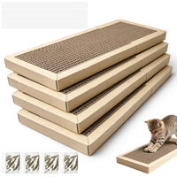 Produktbild von Dripio Kratzbrett für Katzen 4er Set doppelseitig 35 x 13,6 x 2 cm