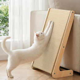 Dripio Kratzbrett L-Form aus Sisal und Massivholz in Beige 62 cm – Bild 1 von 1