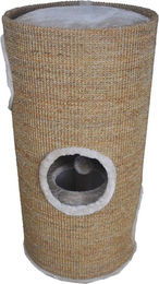 Dripio Kratztonne für Katzen mit 2 Ebenen aus Sisal und Plüsch Ø 36 cm Höhe 70 cm – Bild 1 von 1