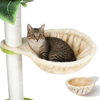 Produktbild von Dripio Plüsch-Katzenbett mit Stahlring beige 40,5x32x2,5 cm