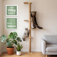 Produktbild von Dripio Wand-Kratzbaum aus Naturholz höhenverstellbar bis 206 cm