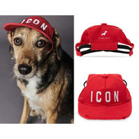 Produktbild von DSQUARED2 X POLDO Baseball Cap Mütze aus Baumwolle Rot