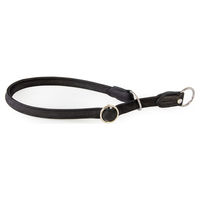 Produktbild von Dublin Black Lederband Zughalsband Erziehungshalsband Schwarz 50 cm