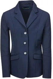 Dublin Casey Maßgeschneiderte Reitjacke für Damen in Blau mit wasserabweisender Funktion – Bild 1 von 2