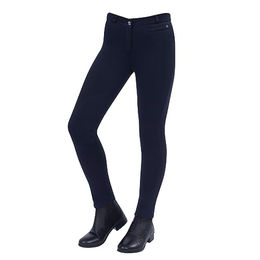 Produktbild von Dublin Childs Supa Fit Zip Up Knee Patch Jodhpurs Reithose für Kinder Navy Blau 21 inch
