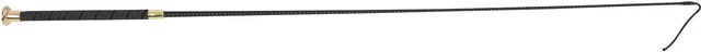 Dublin Dressurpeitsche mit Griff in Schwarz-Gold 100cm – Bild 1 von 3