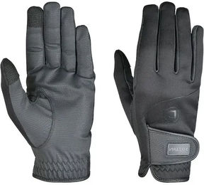 Produktbild von Dublin Everyday Softback Reithandschuhe aus Leder für Damen und Herren Schwarz Größe M