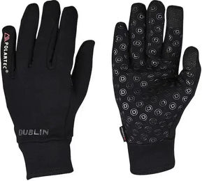 Produktbild von Dublin Fleece-Reithandschuhe für Kinder Winter Schwarz Taille 5