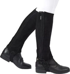 Dublin Kinder Wildleder Half Chaps Schwarz Größe L – Bild 1 von 2