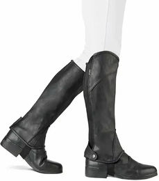 Dublin Kindergamaschen Stretch Fit aus Leder Schwarz XS – Bild 1 von 2