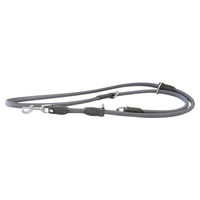 Produktbild von Dublin Leder-Hundeführleine rundgenäht Grau 200 cm 10 mm