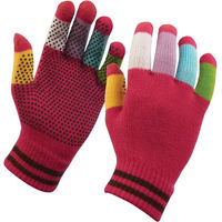 Produktbild von Dublin Magic Reithandschuhe für Kinder in Rosa Multi mit Knopfgriff