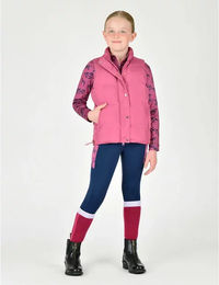 Produktbild von Dublin Patrice Everyday Reitweste für Kinder Rosa wasserabweisend Winter