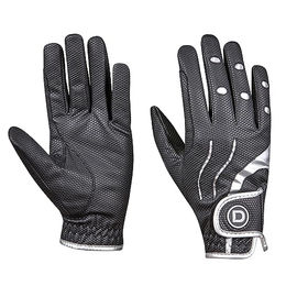 Produktbild von Dublin Reithandschuhe Pro Everyday Stoff Schwarz Silber Größe XS