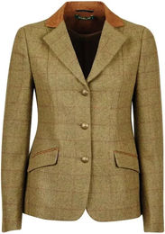 Dublin Reitjacke für Damen aus Wolle mit Wildlederkragen in Braun – Bild 1 von 8
