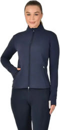 Produktbild von Dublin Reitjacke für Damen in Blau mit durchgehendem Reißverschluss und taillierter Passform