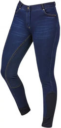 Produktbild von Dublin Shona Reithose für Damen mit Wildleder-Sitzfläche in Blau Größe M