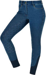 Produktbild von Dublin Shona Reithose für Kinder in Denim Blau mit Voll-Gripp Größe 12 Jahre