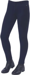 Dublin Supa-fit Pull On Reithose für Damen mit Kniebesatz aus Baumwolle in Marineblau Größe M – Bild 1 von 1