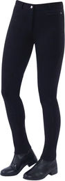Dublin Supa-fit Zip Up Reithose für Damen mit Knie-Patch in Schwarz – Bild 1 von 2
