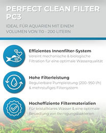 Dupla Perfect Clean Filter PC3 Aquarium-Innenfilter für Süßwasser- und Meerwasseraquarien von 110-200 Litern – Bild 1 von 6