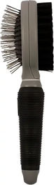 Duvo+ 2-in-1 Pflegebürste für alle Felltypen in Schwarz/Grau Größe L – Bild 1 von 2
