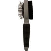 Produktbild von Duvo+ 2-in-1 Pflegebürste für alle Felltypen in Schwarz/Grau Größe L