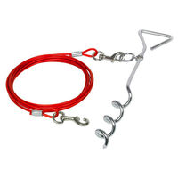 Produktbild von Duvo+ Anlegepflock mit Seil rot für Hunde