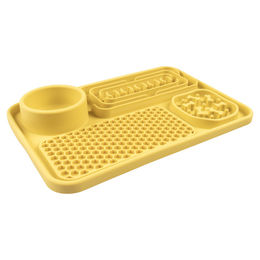 Duvo+ Anti-Schlingnapf 3-in-1 Slow Feeder aus Silikon gelb für Hunde – Bild 1 von 6