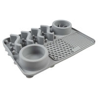 Produktbild von Duvo+ Anti-Schlingnapf Slow Feeder aus Silikon Grau für Hunde