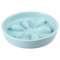 Produktbild von Duvo+ Anti-Schlingnapf Stone Speckle Keramik Türkis für Hunde und Katzen - 580 ml