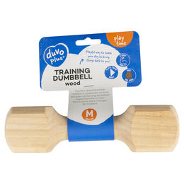 Duvo+ Apportierholz Dummy aus Holz für Hunde Größe M Natur Beige - 230 g – Bild 1 von 2